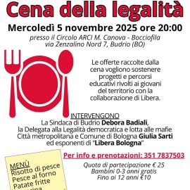 Cena della legalità 2025 Cena della legalità 2025