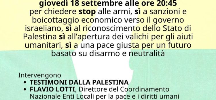 Budrio per Gaza,Fermiamo il genocidio!